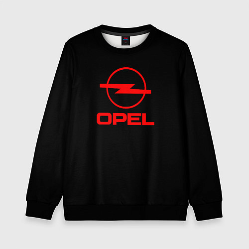 Детский свитшот Opel red logo auto / 3D-Черный – фото 1