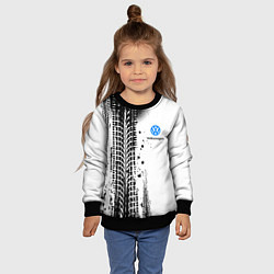 Свитшот детский Фольксваген - следы от шин, цвет: 3D-черный — фото 2