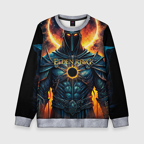 Детский свитшот Elden Ring black knight / 3D-Меланж – фото 1
