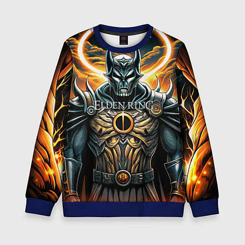 Детский свитшот Elden Ring black knight / 3D-Синий – фото 1