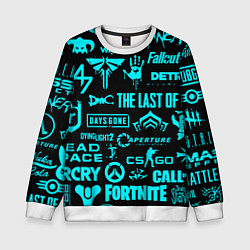 Детский свитшот Логотипы популярных игр