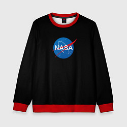 Детский свитшот Nasa logo space blue