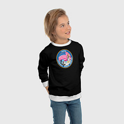 Свитшот детский NASA usa logo, цвет: 3D-белый — фото 2