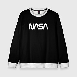 Свитшот детский Nasa white logo, цвет: 3D-белый