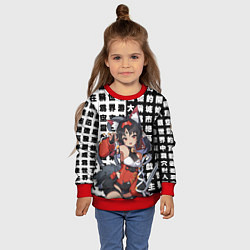 Свитшот детский Nekomiya - Zenless Zone Zero, цвет: 3D-красный — фото 2