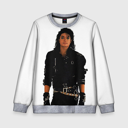 Детский свитшот Michael Jackson whos bad / 3D-Меланж – фото 1