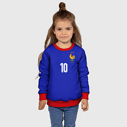 Свитшот детский Мбаппе Евро 2024 сборная Франции домашняя, цвет: 3D-красный — фото 2