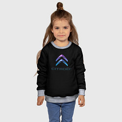 Свитшот детский Citroen logo neon, цвет: 3D-меланж — фото 2