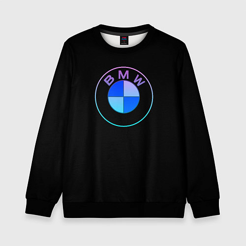 Детский свитшот BMW neon logo / 3D-Черный – фото 1