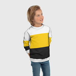 Свитшот детский Флаг Российской империи, цвет: 3D-белый — фото 2