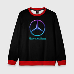 Свитшот детский Mercedes neon logo, цвет: 3D-красный