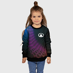 Свитшот детский Great Wall neon hexagon, цвет: 3D-черный — фото 2
