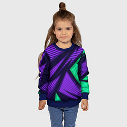 Свитшот детский Абстрактный узор с геометрической концепцией, цвет: 3D-синий — фото 2