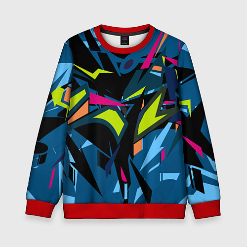 Детский свитшот Настоящая абстракция / 3D-Красный – фото 1