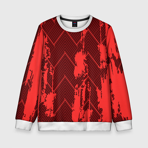 Детский свитшот Абстрактный узор с концепцией / 3D-Белый – фото 1