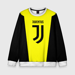 Свитшот детский Juventus sport geometry yellow, цвет: 3D-белый