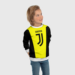 Свитшот детский Juventus sport geometry yellow, цвет: 3D-белый — фото 2