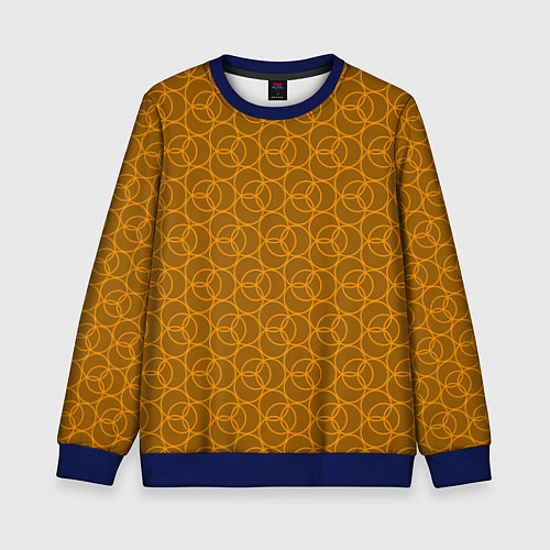 Детский свитшот Паттерн из кругов контурных / 3D-Синий – фото 1