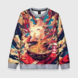 Детский свитшот Cat and ramen