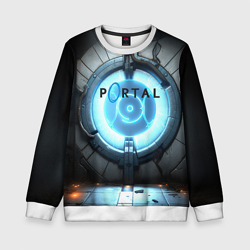 Детский свитшот Portal logo game / 3D-Белый – фото 1