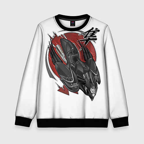 Детский свитшот Suzuki Hayabusa сокол / 3D-Черный – фото 1