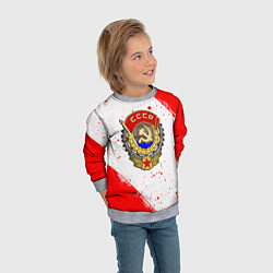 Свитшот детский СССР краски спорт, цвет: 3D-меланж — фото 2