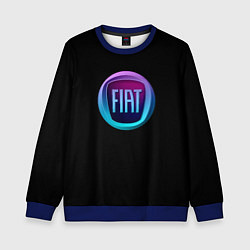 Свитшот детский FIAT logo neon, цвет: 3D-синий