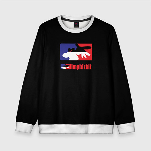 Детский свитшот Limp Bizkit logo brend / 3D-Белый – фото 1