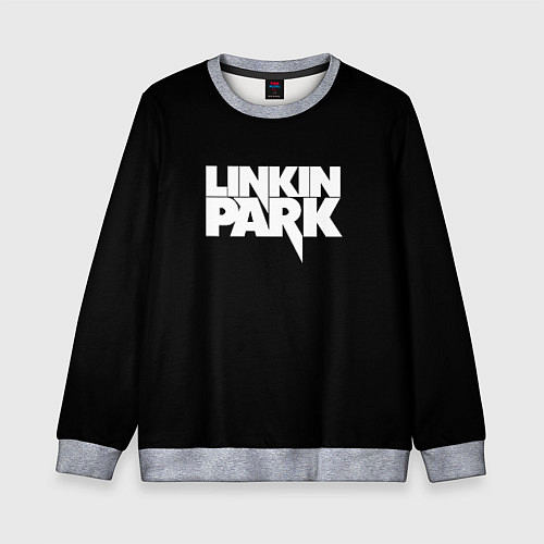 Детский свитшот Lnkin park logo white / 3D-Меланж – фото 1