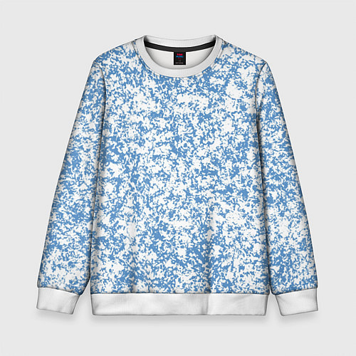 Детский свитшот Пёстрый бело-голубой / 3D-Белый – фото 1