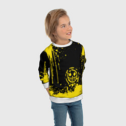 Свитшот детский Трафальгар Д Ватер Ло прозвище пират, цвет: 3D-белый — фото 2