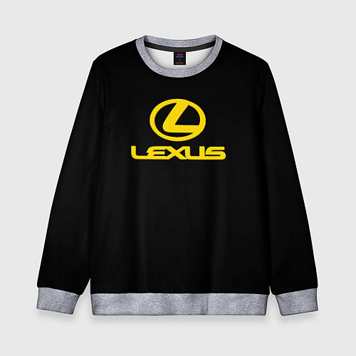 Детский свитшот Lexus yellow logo / 3D-Меланж – фото 1