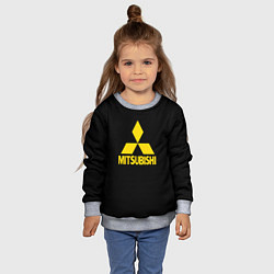 Свитшот детский Mitsubishi logo yelow, цвет: 3D-меланж — фото 2