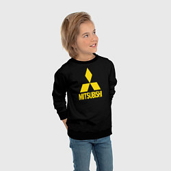 Свитшот детский Mitsubishi logo yelow, цвет: 3D-черный — фото 2