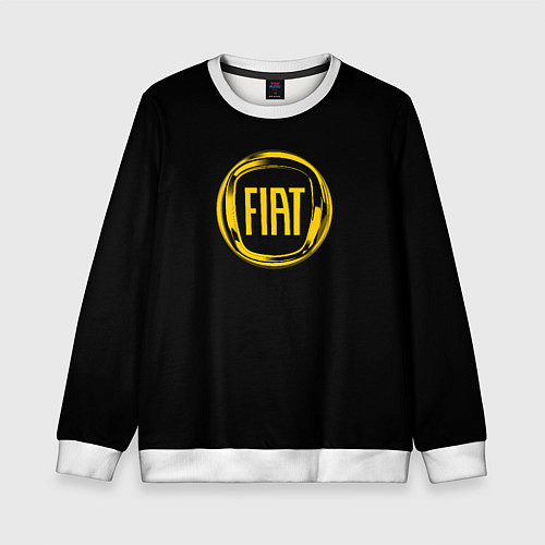 Детский свитшот FIAT logo yelow / 3D-Белый – фото 1