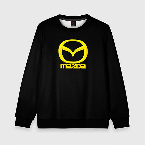 Детский свитшот Mazda yellow / 3D-Черный – фото 1