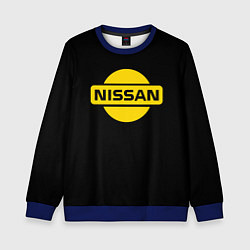 Свитшот детский Nissan yellow logo, цвет: 3D-синий