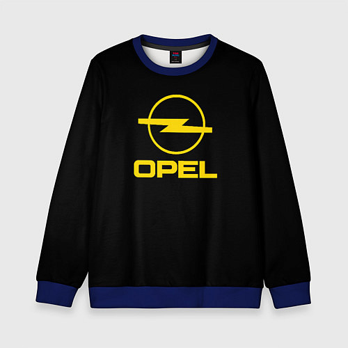 Детский свитшот Opel yellow / 3D-Синий – фото 1