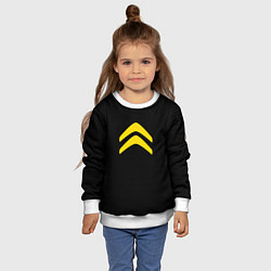 Свитшот детский Citroen logo yellow, цвет: 3D-белый — фото 2