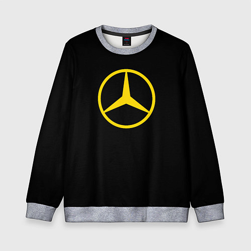 Детский свитшот Mercedes logo yello / 3D-Меланж – фото 1