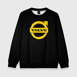 Свитшот детский Volvo yellow logo, цвет: 3D-черный