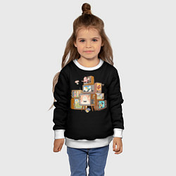 Свитшот детский Аня: Семья шпиона, цвет: 3D-белый — фото 2