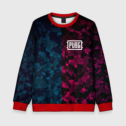 Детский свитшот PUBG camo texture / 3D-Красный – фото 1