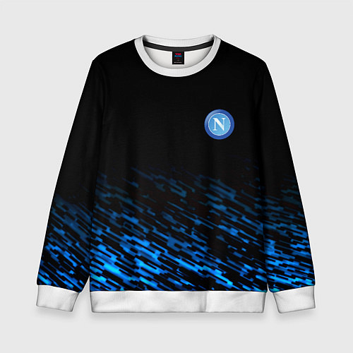 Детский свитшот Napoli fc club texture / 3D-Белый – фото 1