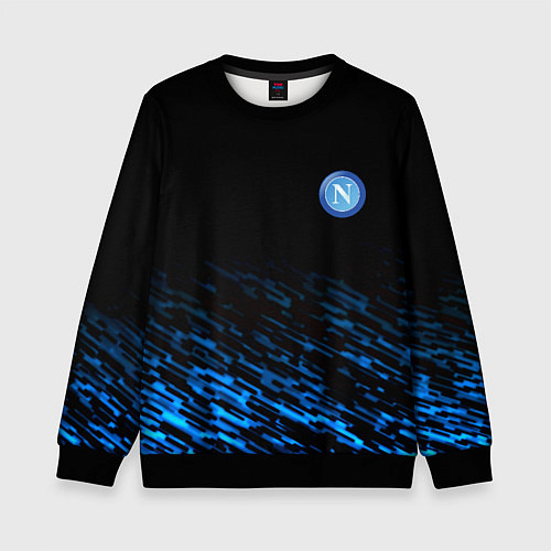 Детский свитшот Napoli fc club texture / 3D-Черный – фото 1