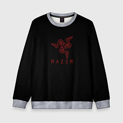 Детский свитшот Razer red logo