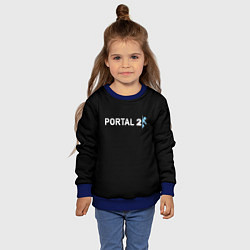 Свитшот детский Portal 2 logo, цвет: 3D-синий — фото 2