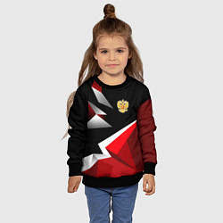 Свитшот детский Russia uniform - красный и черный, цвет: 3D-черный — фото 2