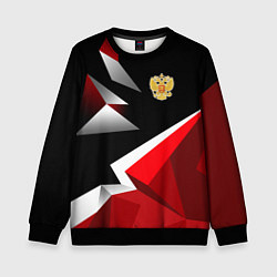 Свитшот детский Russia uniform - красный и черный, цвет: 3D-черный