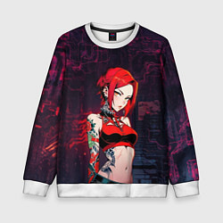 Детский свитшот Рыжая девушка с татуировками